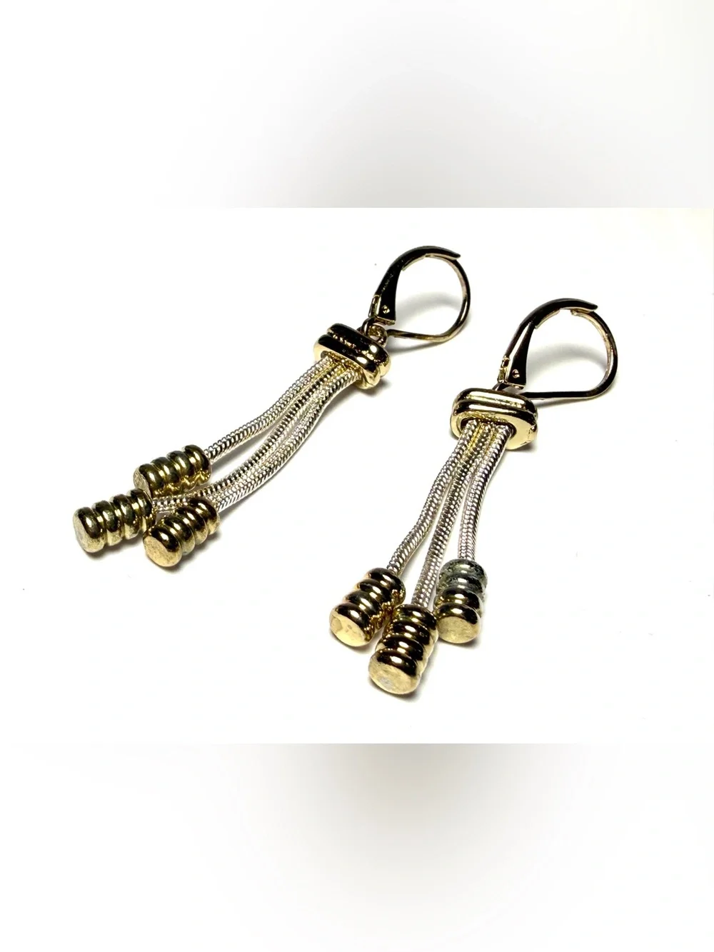 Gold and Silver Tassel Drop Earrings - Women Jewelry
